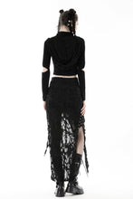 Load image into Gallery viewer, Punk sexy bare legs long shredded skirt KW300