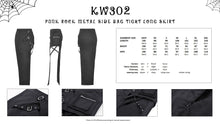Load image into Gallery viewer, Punk rock metal side bag tight long skirt KW302