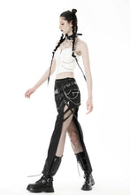 Load image into Gallery viewer, Punk rock metal side bag tight long skirt KW302