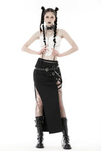 Load image into Gallery viewer, Punk rock metal side bag tight long skirt KW302