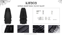 Load image into Gallery viewer, Gothic court maxi velvet skirt KW303