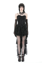 Load image into Gallery viewer, Gothic lace high low skirt  KW310BK