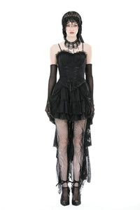 Gothic lace high low skirt  KW310BK