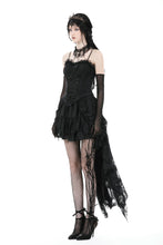 Load image into Gallery viewer, Gothic lace high low skirt  KW310BK