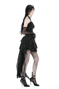 Gothic lace high low skirt  KW310BK