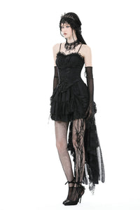 Gothic lace high low skirt  KW310BK