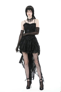 Gothic lace high low skirt  KW310BK