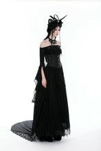 Load image into Gallery viewer, Gothic court frilly tail length skirt KW311
