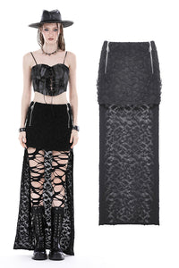 Punk devil hands high low skirt KW312