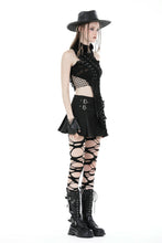 Load image into Gallery viewer, Punk pleated skirt with side bag KW313