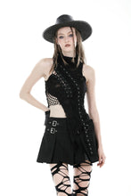Load image into Gallery viewer, Punk pleated skirt with side bag KW313