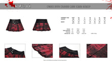 Load image into Gallery viewer, Punk dye blood red mini skirt KW318