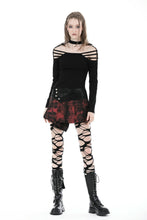 Load image into Gallery viewer, Punk dye blood red mini skirt KW318