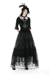 Gothic pattern elegant maxi skirt KW322