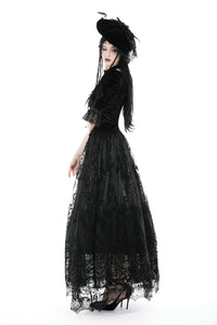 Gothic pattern elegant maxi skirt KW322