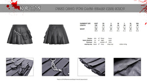 Punk rock two bags chain mini skirt KW325