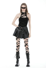 Load image into Gallery viewer, Punk rock two bags chain mini skirt KW325