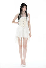 Load image into Gallery viewer, Snow white irregular lace skirt KW329