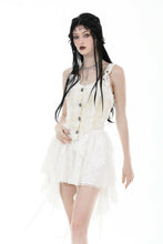 Load image into Gallery viewer, Snow white irregular lace skirt KW329