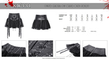 Load image into Gallery viewer, Punk rebel PU mesh mini skirt KW331