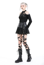 Load image into Gallery viewer, Punk rebel PU mesh mini skirt KW331