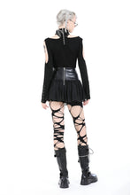 Load image into Gallery viewer, Punk rebel PU mesh mini skirt KW331