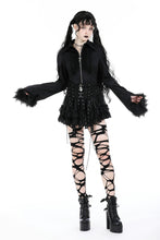 Load image into Gallery viewer, Punk rock eyelet drop tulle mini skirt KW332