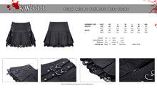 Load image into Gallery viewer, Punk metal pleated mini skirt KW333