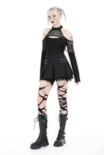 Load image into Gallery viewer, Punk metal pleated mini skirt KW333