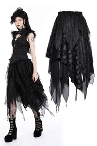 Punk messy long skirt KW338