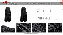 Load image into Gallery viewer, Gothic wave velvet long skirt KW341