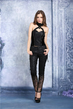 Load image into Gallery viewer, Transparent embroidered plum pattern leather pants PW072 - Gothlolibeauty