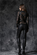 Load image into Gallery viewer, Gothic embossed lace leather pants with sexy flower and cords PW078 - Gothlolibeauty