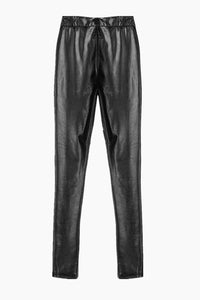Gothic leggings with sexy flower on thigh PW082 - Gothlolibeauty