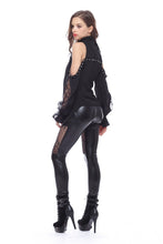 Load image into Gallery viewer, Gothic leggings with sexy flower on thigh PW082 - Gothlolibeauty