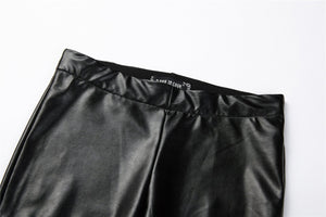 Gothic leggings with sexy flower on thigh PW082 - Gothlolibeauty