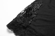 Load image into Gallery viewer, Black knitted short legging with side flower PW086 - Gothlolibeauty