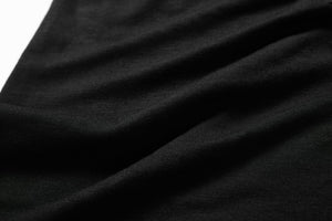 Black knitted short legging with side flower PW086 - Gothlolibeauty