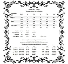 Load image into Gallery viewer, Women gothic punk victorian tight trousers with flower PW089