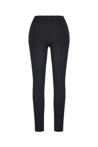 Women gothic punk victorian tight trousers with flower PW089 - Gothlolibeauty