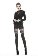 Load image into Gallery viewer, Women gothic punk victorian tight trousers with flower PW089 - Gothlolibeauty