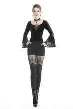 Load image into Gallery viewer, Women gothic punk victorian tight trousers with flower PW089 - Gothlolibeauty