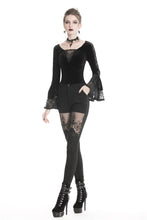 Load image into Gallery viewer, Women gothic punk victorian tight trousers with flower PW089 - Gothlolibeauty