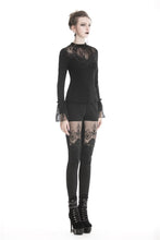 Load image into Gallery viewer, Women gothic punk victorian tight trousers with flower PW089 - Gothlolibeauty
