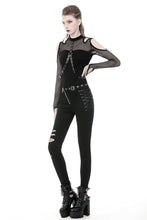Load image into Gallery viewer, Punk hollow leg asymmetrical elastic trousers PW095 - Gothlolibeauty