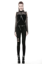 Load image into Gallery viewer, Punk hollow leg asymmetrical elastic trousers PW095 - Gothlolibeauty