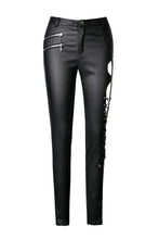 Load image into Gallery viewer, Punk sexy hollow thigh asymmetrical PU trousers PW096 - Gothlolibeauty