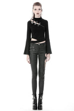 Load image into Gallery viewer, Punk sexy hollow thigh asymmetrical PU trousers PW096 - Gothlolibeauty