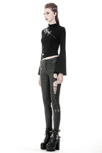Load image into Gallery viewer, Punk sexy hollow thigh asymmetrical PU trousers PW096 - Gothlolibeauty