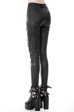 Load image into Gallery viewer, Punk sexy hollow thigh asymmetrical PU trousers PW096 - Gothlolibeauty
